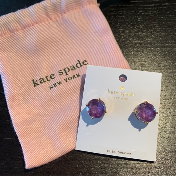 kate spade Jewelry - Kate Spade purple gumdrop earrings